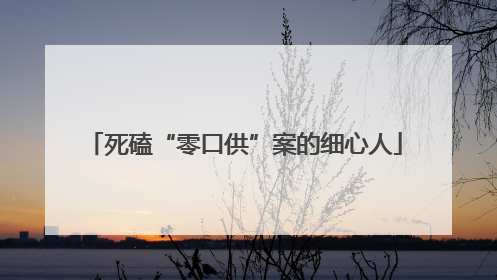 死磕“零口供”案的细心人