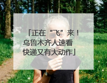 正在“飞”来！乌鲁木齐人速看 快递又有大动作