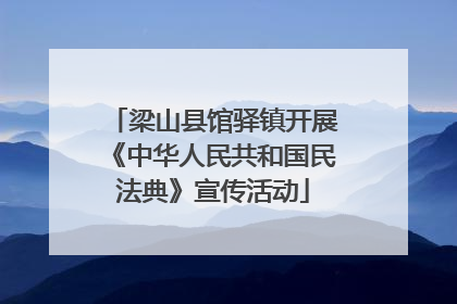 梁山县馆驿镇开展《中华人民共和国民法典》宣传活动