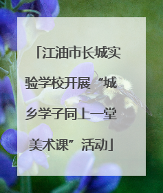 江油市长城实验学校开展“城乡学子同上一堂美术课”活动