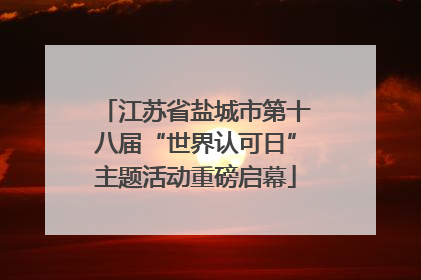 江苏省盐城市第十八届“世界认可日”主题活动重磅启幕