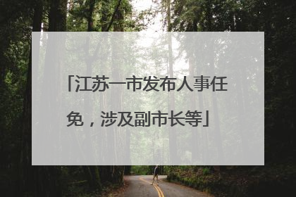 江苏一市发布人事任免，涉及副市长等