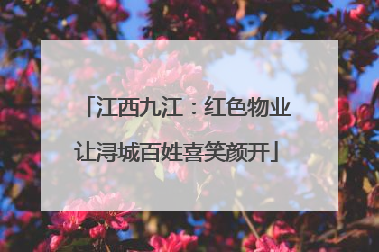 江西九江：红色物业让浔城百姓喜笑颜开