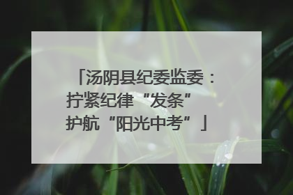 汤阴县纪委监委：拧紧纪律“发条” 护航“阳光中考”