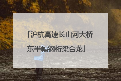 沪杭高速长山河大桥东半幅钢桁梁合龙