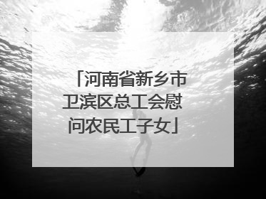 河南省新乡市卫滨区总工会慰问农民工子女