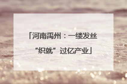 河南禹州：一缕发丝“织就”过亿产业