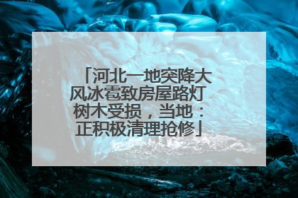 河北一地突降大风冰雹致房屋路灯树木受损，当地：正积极清理抢修