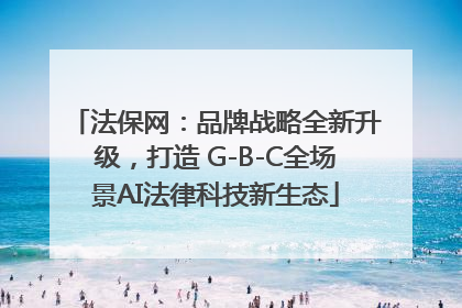 法保网：品牌战略全新升级，打造 G-B-C全场景AI法律科技新生态