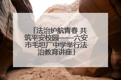 法治护航青春 共筑平安校园——六安市毛坦厂中学举行法治教育讲座