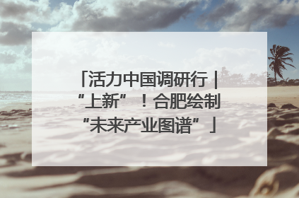 活力中国调研行｜“上新”！合肥绘制“未来产业图谱”