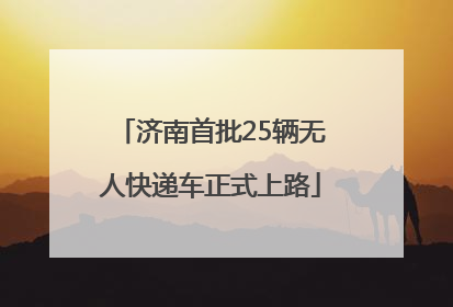 济南首批25辆无人快递车正式上路