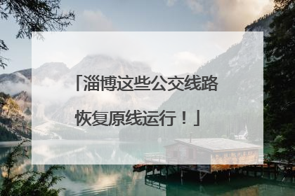 淄博这些公交线路恢复原线运行！