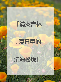 清爽吉林：夏日里的清凉秘境