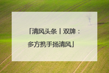 清风头条丨双牌：多方携手扬清风
