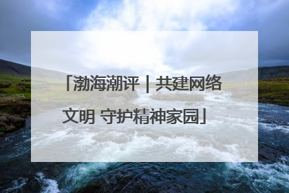 渤海潮评｜共建网络文明 守护精神家园