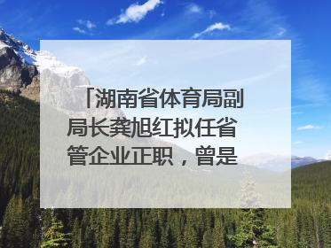 湖南省体育局副局长龚旭红拟任省管企业正职，曾是赛艇亚运冠军