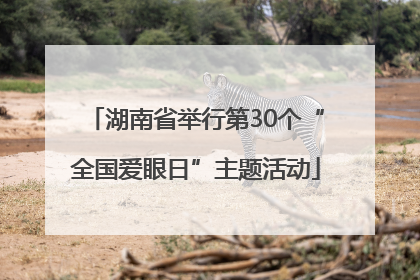 湖南省举行第30个“全国爱眼日”主题活动