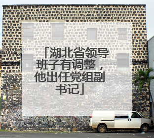 湖北省领导班子有调整，他出任党组副书记