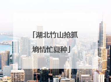 湖北竹山抢抓墒情忙夏种