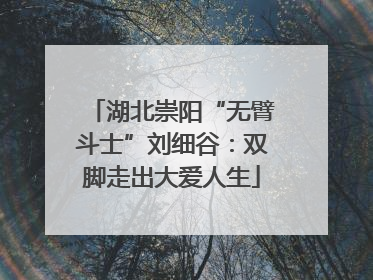 湖北崇阳“无臂斗士”刘细谷：双脚走出大爱人生