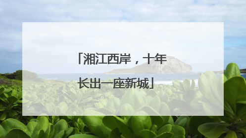 湘江西岸，十年长出一座新城