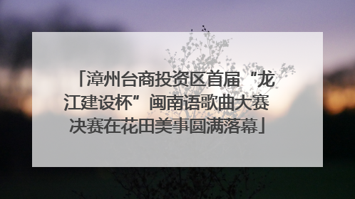 漳州台商投资区首届“龙江建设杯”闽南语歌曲大赛决赛在花田美事圆满落幕