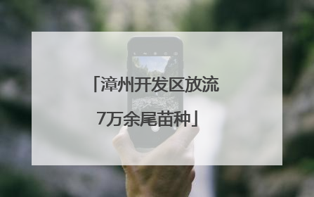 漳州开发区放流7万余尾苗种