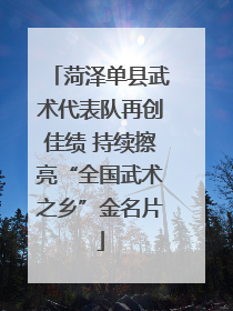 菏泽单县武术代表队再创佳绩 持续擦亮“全国武术之乡”金名片