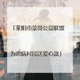 莱阳市菜哥公益联盟为患病村民送爱心款