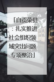 自贡荣县：扎实推进社会组织领域突出问题专项整治