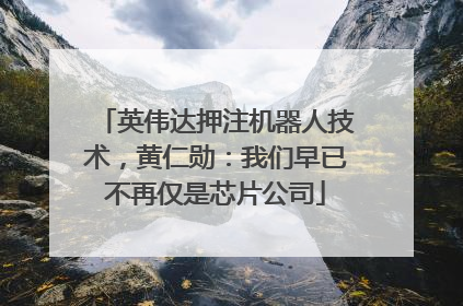 英伟达押注机器人技术，黄仁勋：我们早已不再仅是芯片公司