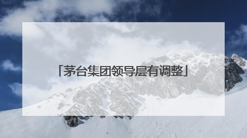 茅台集团领导层有调整