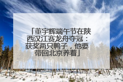 董宇辉端午节在陕西汉江赛龙舟夺冠：获奖两只鸭子，他要带回北京养着