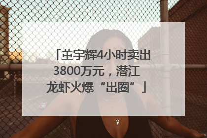 董宇辉4小时卖出3800万元，潜江龙虾火爆“出圈”