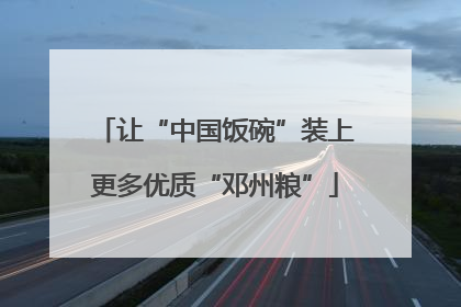 让“中国饭碗”装上更多优质“邓州粮”