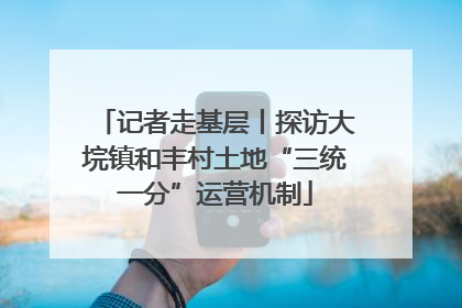 记者走基层丨探访大垸镇和丰村土地“三统一分”运营机制