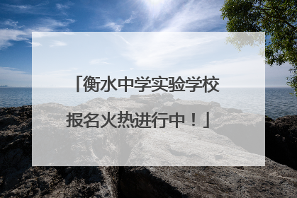 衡水中学实验学校报名火热进行中！