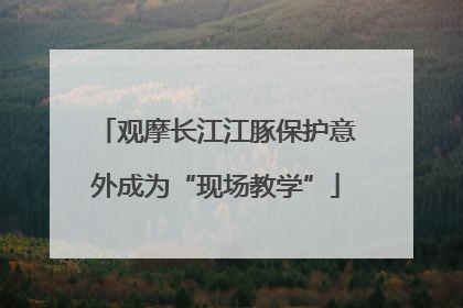 观摩长江江豚保护意外成为“现场教学”