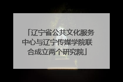 辽宁省公共文化服务中心与辽宁传媒学院联合成立两个研究院