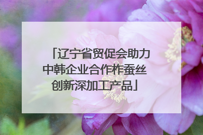 辽宁省贸促会助力中韩企业合作柞蚕丝创新深加工产品