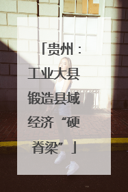 贵州：工业大县锻造县域经济“硬脊梁”