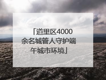 道里区4000余名城管人守护端午城市环境
