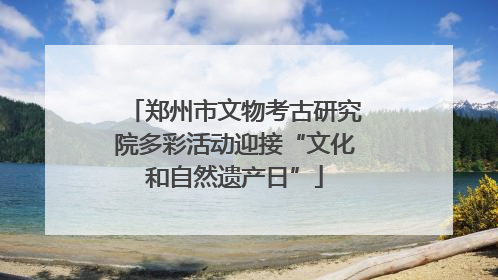 郑州市文物考古研究院多彩活动迎接“文化和自然遗产日”