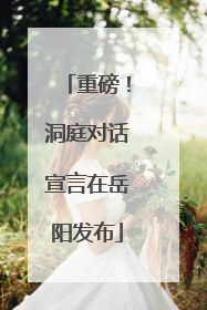 重磅！洞庭对话宣言在岳阳发布