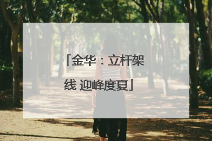 金华：立杆架线 迎峰度夏