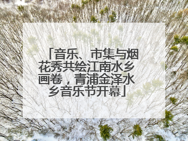 音乐、市集与烟花秀共绘江南水乡画卷，青浦金泽水乡音乐节开幕