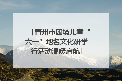 青州市困境儿童“六一”地名文化研学行活动温暖启航