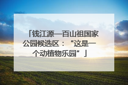 钱江源—百山祖国家公园候选区：“这是一个动植物乐园”