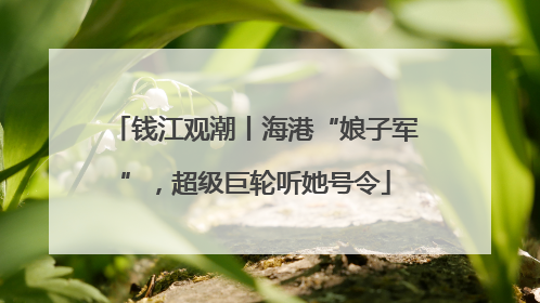 钱江观潮丨海港“娘子军”，超级巨轮听她号令